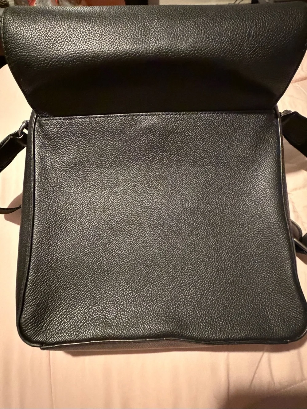 Michael Kors Black Pebbled Leather Messenger Bag!